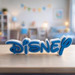 Disney Magical 3D Printed Layered Sign – Blue and White
